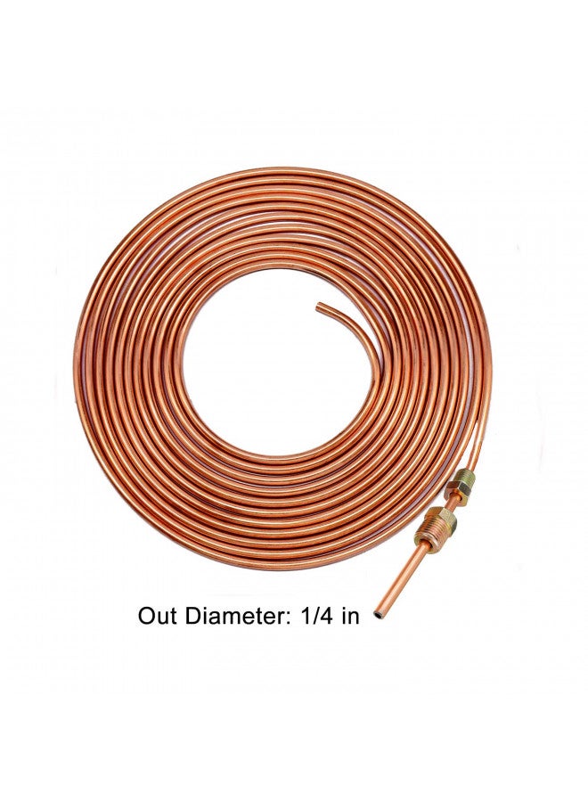 MuHize MuHize 1/4 Brake Line - Upgraded Copper Coat Tubing Repair Kit, Flexible Tube Line Roll 25 ft 1/4" for SAE Standard Hydraulic Brakes Fuel Transmission System - Image 3