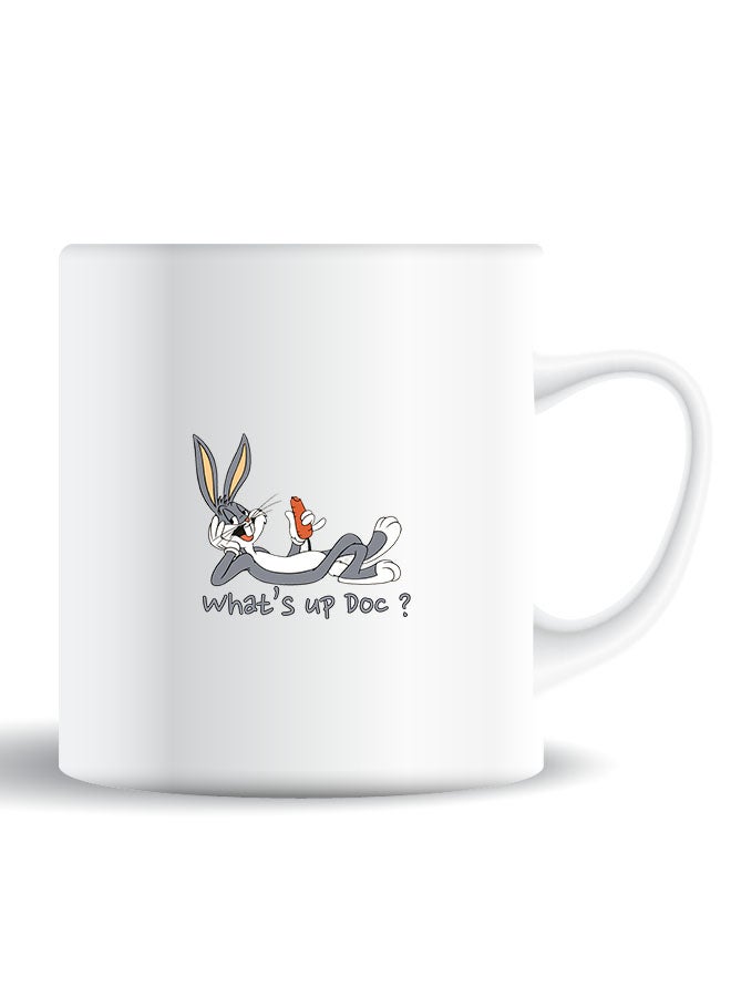Theodor Premium Quality Two Sided Printed Coffee Mug Tea Cup Whats Up Doc For Home Office, Kids Men Women - Image 1