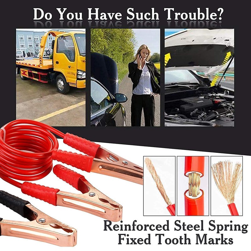 JUGTE كابل شحن بطارية السيارة JUGTE الثقيل مع مشابك سلك التمساح وحقيبة حمل - 500 أمبير - Image 5