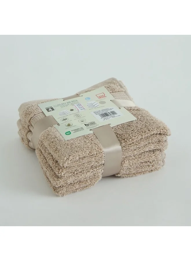 Home Box Air Rich 4-Piece Face Towel Set 30 x 30 cm