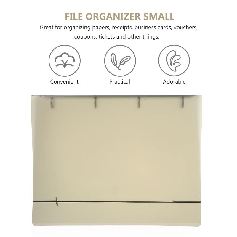 Large Capacity 4 Hole Expanding File Folder A4 Size Frosted Brown 120 Sheet Document Organizer - Image 4