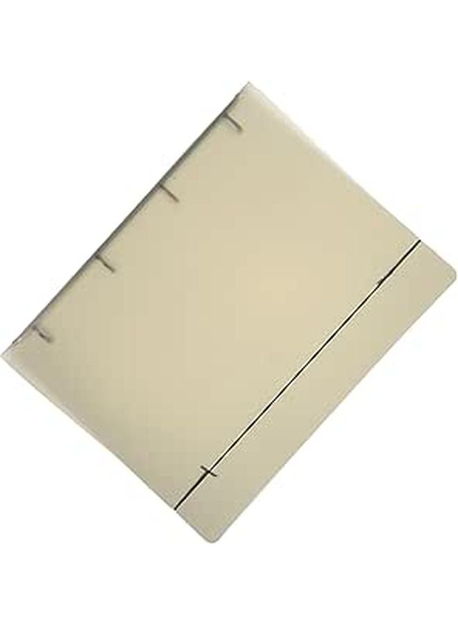 Large Capacity 4 Hole Expanding File Folder A4 Size Frosted Brown 120 Sheet Document Organizer - Image 1