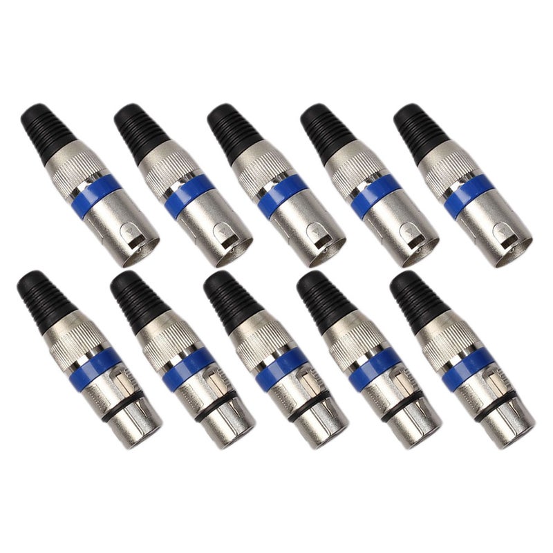 10pcs Connector: Male & Female Microphone Connector Adapter - 3 Audio Adapter Signal Transmission - Image 3