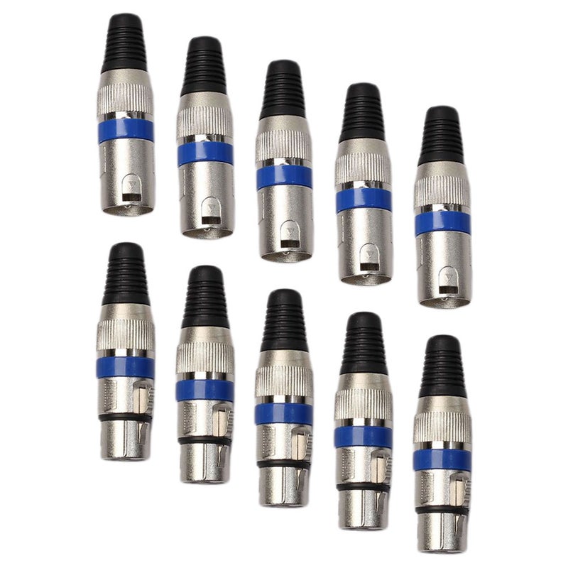 10pcs Connector: Male & Female Microphone Connector Adapter - 3 Audio Adapter Signal Transmission - Image 1