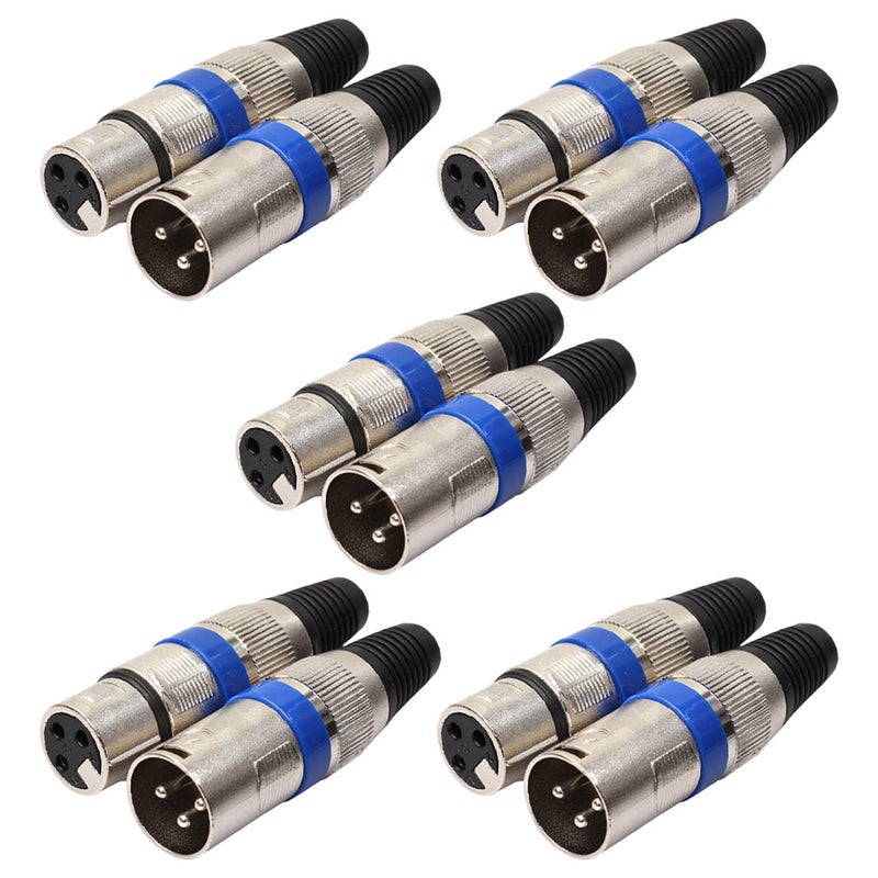 10pcs Connector: Male & Female Microphone Connector Adapter - 3 Audio Adapter Signal Transmission - Image 2