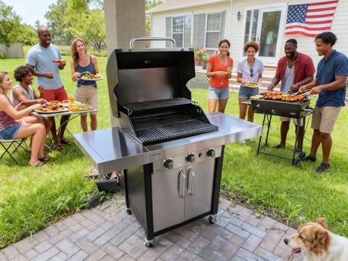 PETKAO G466-2400-W1 17'' Stamped Infrared Emitters& G474-0017-W1 Grill Grates for Charbroil Grill Replacement Parts Charbroil Tru-Infrared 3-Burner 463367016 463242516 463242515 463243016 466242515 463367516 - Image 3