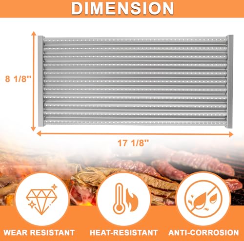 PETKAO G466-2400-W1 17'' Stamped Infrared Emitters& G474-0017-W1 Grill Grates for Charbroil Grill Replacement Parts Charbroil Tru-Infrared 3-Burner 463367016 463242516 463242515 463243016 466242515 463367516 - Image 4