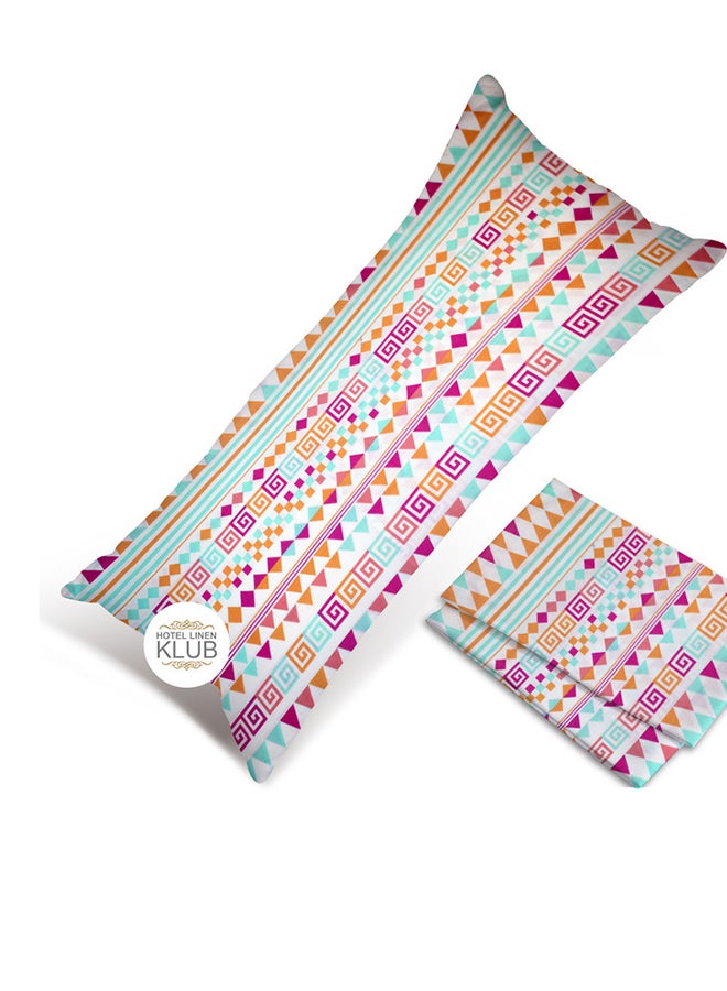 Hotel Linen Klub 1PC Long Body Pillowcase - 100% Cotton Abstract Printed with envelope closure, Soft and Durable Quality, Size : 45 x 125cm