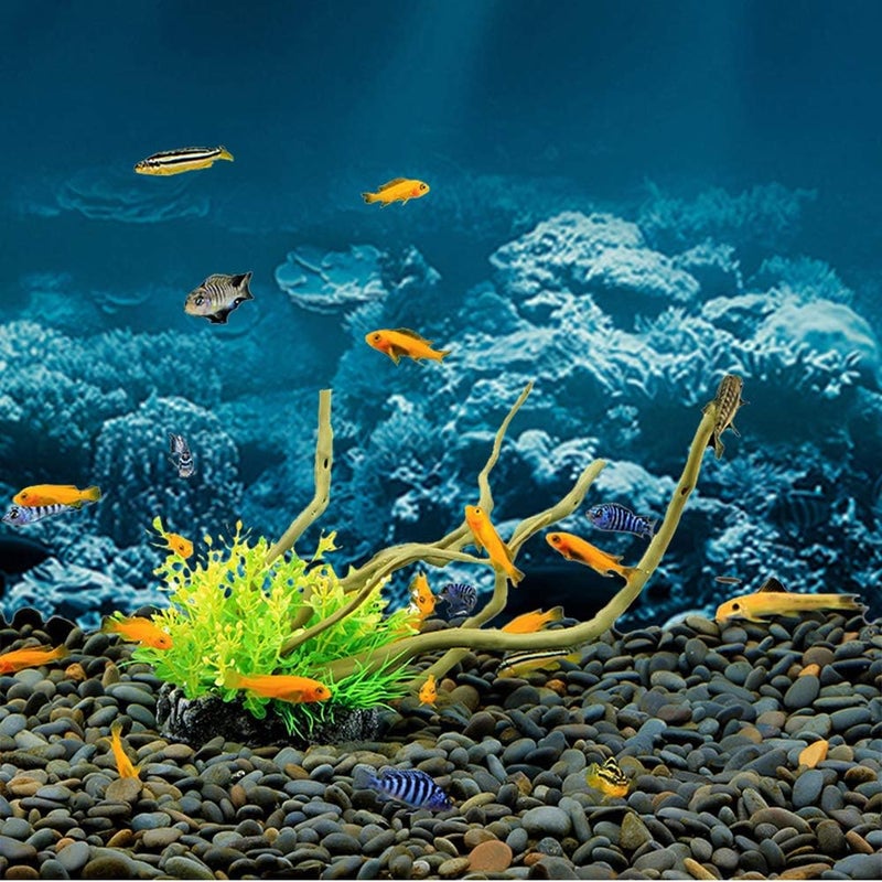 klarako 3D Aquarium Fish Tank Background Poster Picture PVC Adhesive Decor, S - Image 5