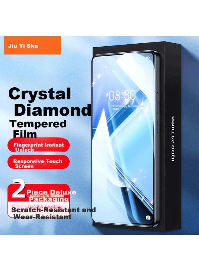 Iska suitable For Iqoo Z9 Turbo/+ Tempered Glass Film Iqooz9 Mobile Phone Screen Protector High Definition Full Screen Anti-scratch Strong Anti-fingerprint Glass Protection J - Image 1