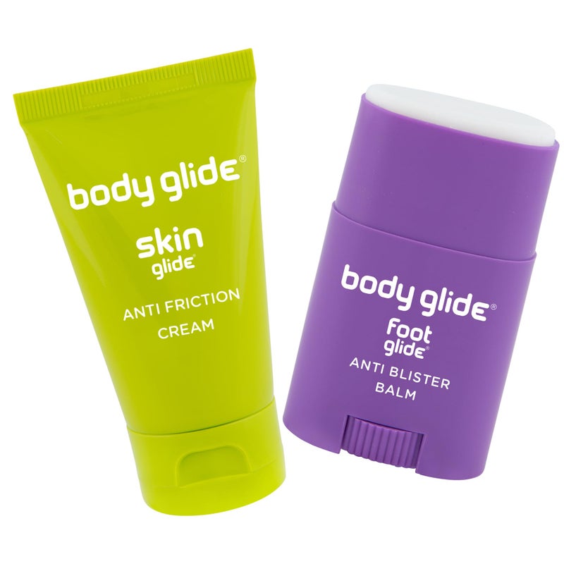 BodyGlide Skin Glide & Foot Glide Gift Set | Blister Protection and Anti Chafing Cream | Complete Skin Protection for Sports, Play & Everyday | 1.6oz Skin Glide & 0.8oz Foot Glide - Image 1