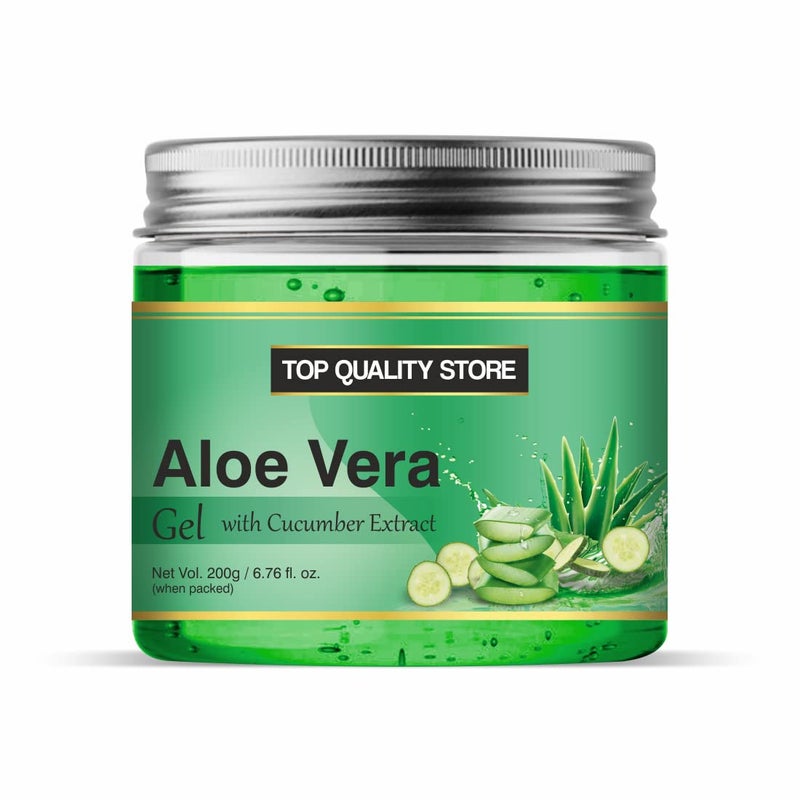Top Quality Top Quality Store Green Aloe Vera skin Gel 100 Pure Natural Gel Ideal for Skin Face Acne Scars Hair Care Moisturizer Dark  - Image 1