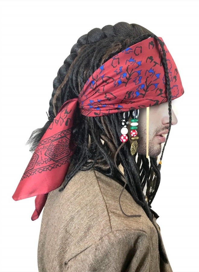 costumebase باروكة إكزاكت مع بندانا دريدلوك ديلوكس زي جاك سبارو - Image 2