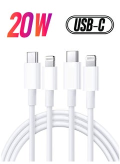 [Apple MFi Certified] USB-C to Lightning Cable 20W, 2 Pack 6.6FT Power Delivery Fast Charging Data Sync Type C PD Quick Charger Compatible with iPhone 12/12 Pro/11/XS/XR/X 8/iPad/AirPods Pro