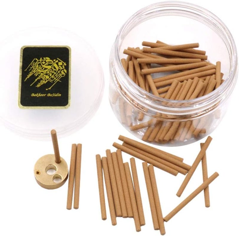 Bosidin Bakhoor - Bakhoor Oud Incense Sticks 3mm with Metal Incense Burner - A72-1 - Image 2