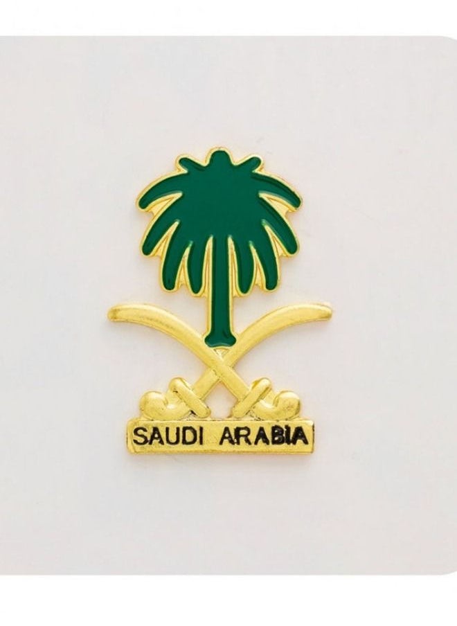 Generic - Kingdom of Saudi Arabia brooch with two swords and palm design elegant magnetic brooch that adds touch of beauty to your outfit - Image 1