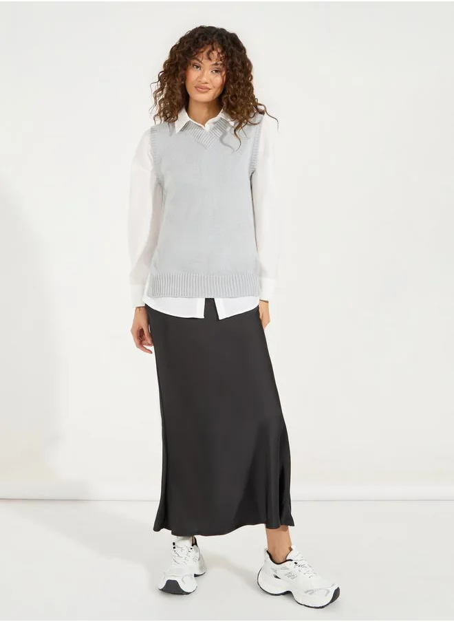 Styli Regular Fit Regular Length Knit Vest