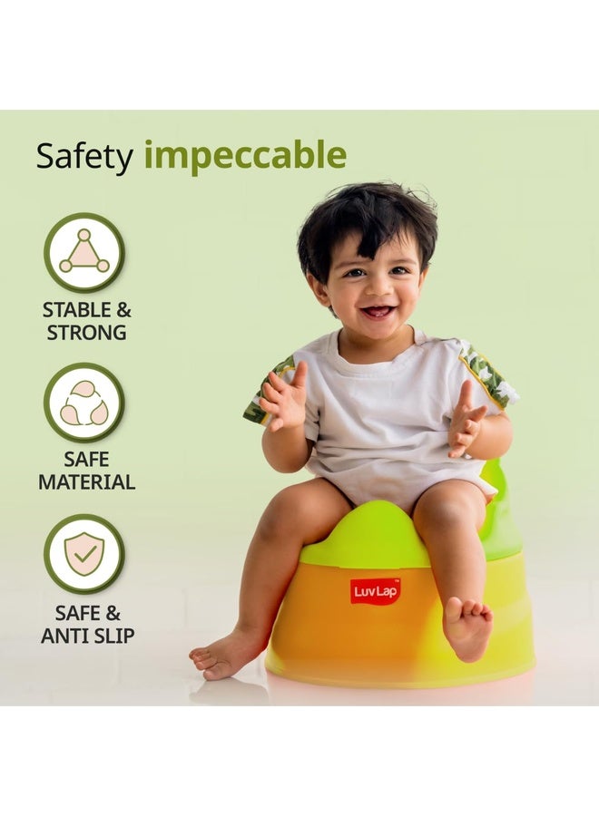 Luvlap Adaptable 2 in 1 Potty Training Seat for 1 + Year Child, Potty Trainer with DetachablePotty Bowl, Suitable for Potty Training of Boys & Girls (Green& Yellow) - Image 3