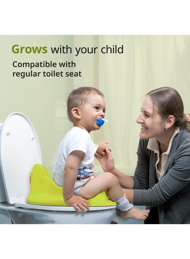Luvlap Adaptable 2 in 1 Potty Training Seat for 1 + Year Child, Potty Trainer with DetachablePotty Bowl, Suitable for Potty Training of Boys & Girls (Green& Yellow) - Image 4