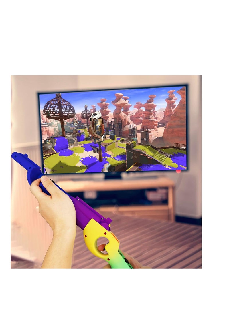 KASTWAVE - Game Gun Compatible with Switch/OLED, Replacement Gun Controller Gaming Accessory for N-Switch Shooting Games, Replacement for Joy-Con Gun Controller Game, (Splatoon 3) - Image 1