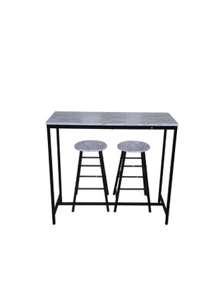 Ayla 3 Piece Rectangular Dining Bar Set Sturdy Kitchen Dining Table With 2 Dining Chairs 1+2 Seater Modern Design Furniture for Home Dining Room White - pzsku/Z34D5912FDFFD6761954DZ/45/_/1698399479/313f8e78-728a-4eb7-ab51-17102c38c1a9