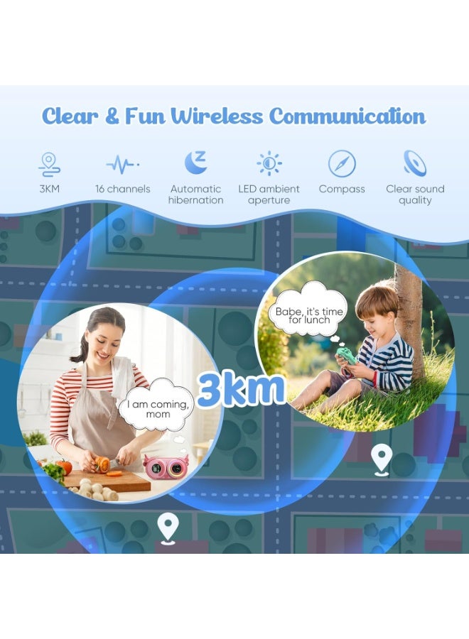 BlueFire Walky Talkiy for Kids - 2 Pack Rechargeable Long Range Walky Talky with 24-Hour Battery Life, Built-in Compass & Clear Sound - Perfect Outdoor Toys & Gifts for Boys & Girls Ages 3-12 (Birthday, Christmas, Camping) - Image 5