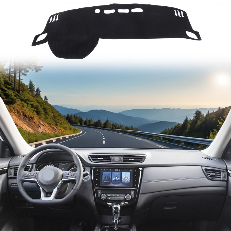 LLKUANG Dash Cover Mat Dashboard Mat Compatible with Nissan XTrail T33 20212025Polyester Car Dashboard Cover Sun Shade PadSuede Car AntiSlip Dash Board Pad for XTRAIL Accessoriesfor LHD
