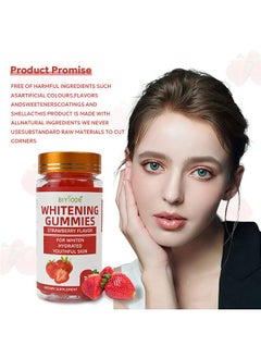 BIYODE Whitening Gummies 30 Gummies, for Whiten Hydrated Youthful Skin, Achieve Glowing Skin, Makes Whitening Complexion, Moisturises Skin, Removes Acne Marksand Dark Spots, Strawberry Flavor  - Image 5