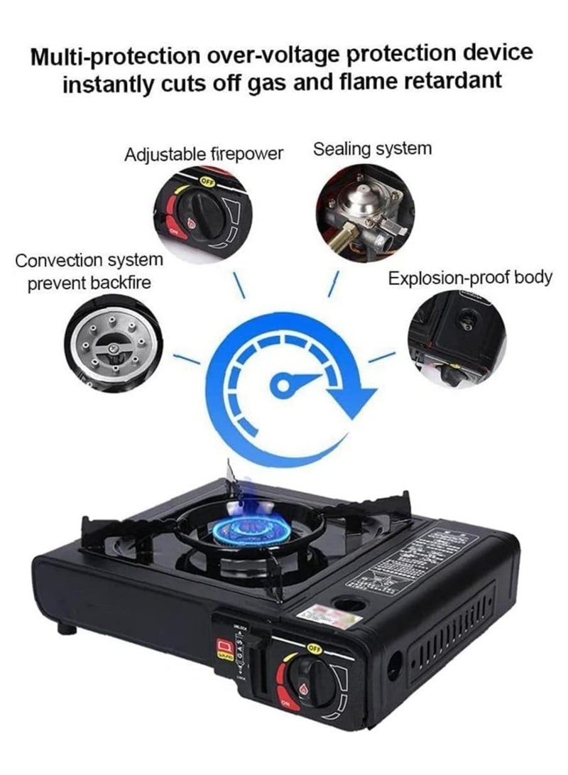 ELTRAZONE Outdoor Camping Stove with Auto Ignition Backpacking Stove Isobutane Portable Stove High Output Stove Butane Portable Mini Camping Stove With Carry Box - Image 3