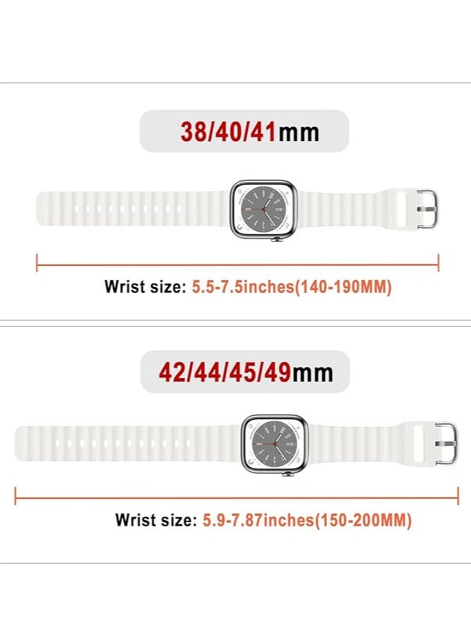 ELTRAZONE "Breathable Soft Silicone Ocean Band for Apple Watch – Elastic Sport Band, Fits 49mm to 38mm, Compatible with Series Ultra, 8, 7, SE, 6, 5, 4, 3, 2, 1"  - Image 4