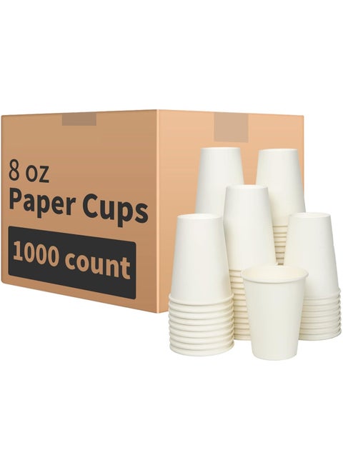 Paper Cups 1000 Pieces 8 Oz , 20 Sleeves Per Carton
