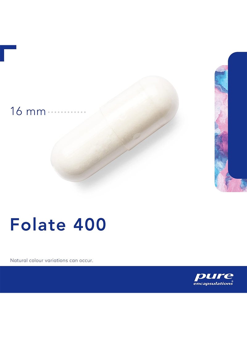 Pure Encapsulations Folate 400 Universally Metabolized Form Of Folate 90 Capsules - Image 3