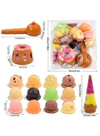 Ice Cream Folding Joy Playing Home Toy Hand Eye Coordination Parent Child Interactive Desktop Game Puzzle Toy, Gift for Kids Age 4+ (Accessories random color) - view 3