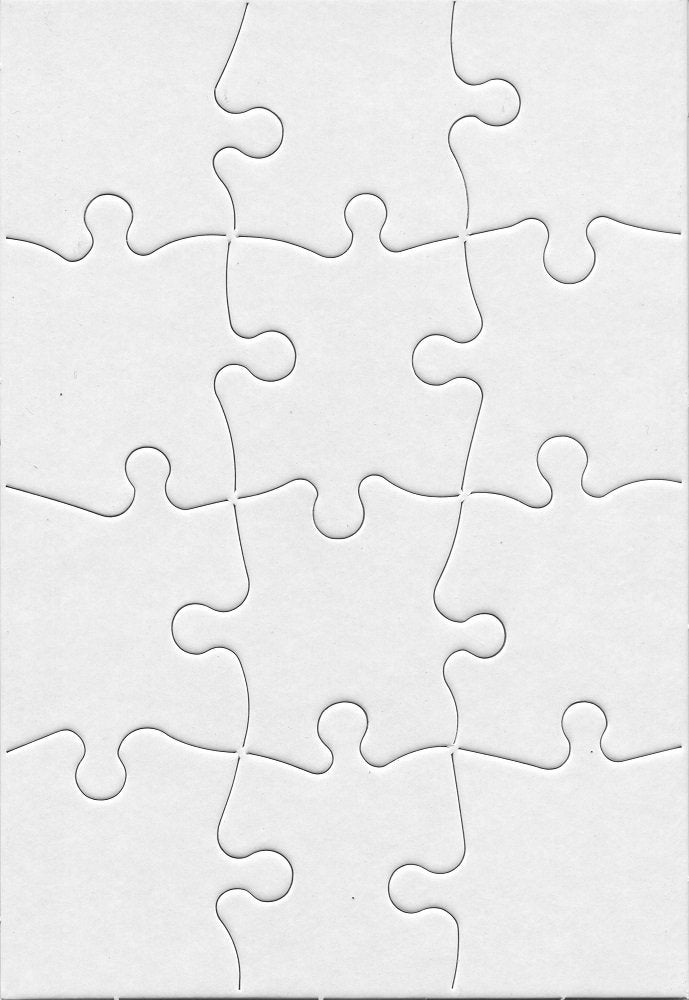 24 Blank Jigsaw Puzzles  55 x 8 Inch 12 Pieces Each  Hygloss DYI party invites Perfect for Decorating Kids Activities Arts  Crafts or Party Favors  Puzzle Pieces to Draw On for Crafts