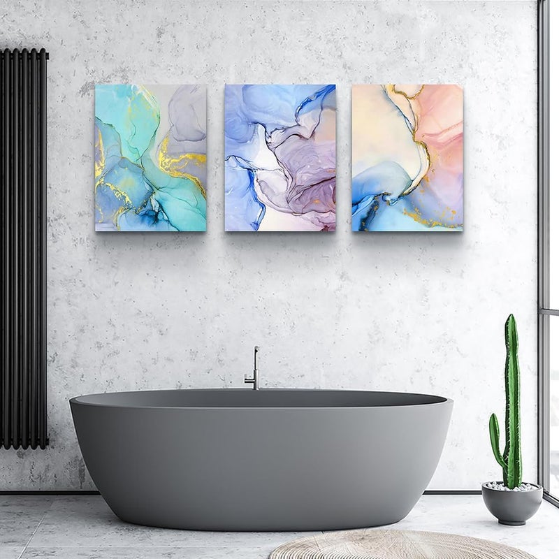 DZRWUBHS Abstract Canvas Wall Art For Living Room Modern Wall Decor For Bedroom Office Decorations Colorful Color Abstract Wall Paintings Inspirational Pictures Artwork Home Decor 12x16 3 Pieces - Image 5