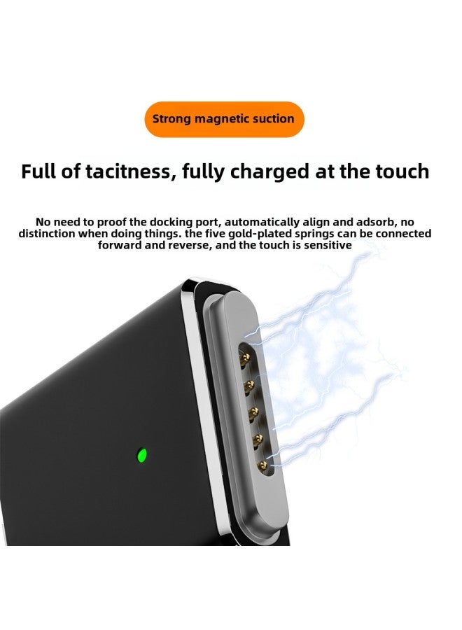 Type-c To Magsafe3 Suitable For Apple Notebook MacBookPro Air Magnetic Adapter-Color:Zinc Alloy AP3 Adapter White  - Image 5
