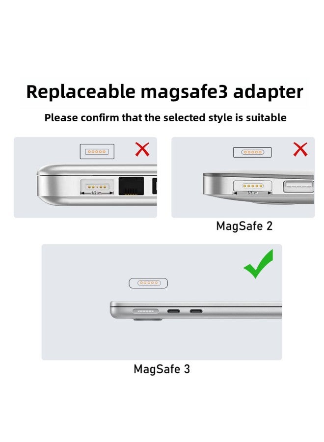 Type-c To Magsafe3 Suitable For Apple Notebook MacBookPro Air Magnetic Adapter-Color:Zinc Alloy AP3 Adapter White  - Image 4