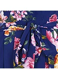 ميلا لندن Floral Wrap Over Dipped Hem Midi Dress