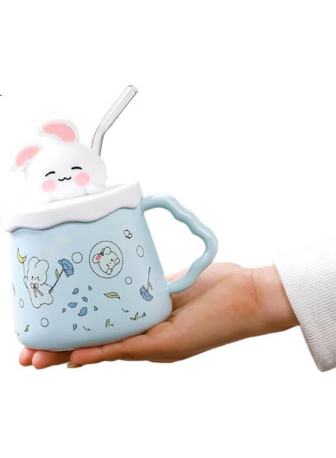 Pakchoice Ceramic Mark Cup With Lid High-Value Cup Women'S Day Birthday Gift Girlfriends Gift Office Straw Cup - Image 3