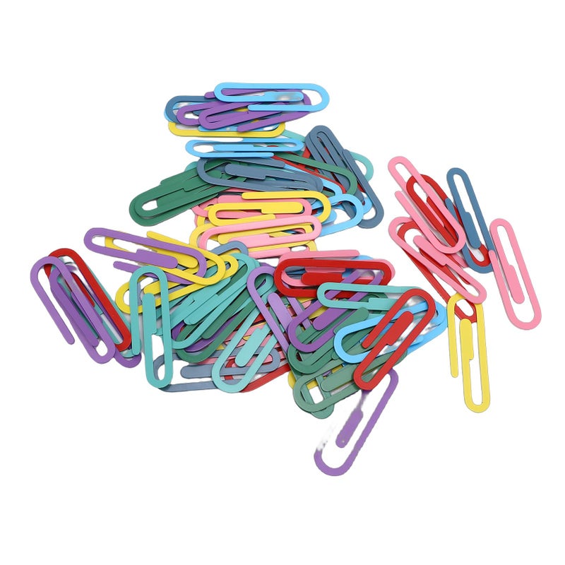 Assorted Color Large Metal Paper Clips For Office School Supplies 100 Pieces - Image 2