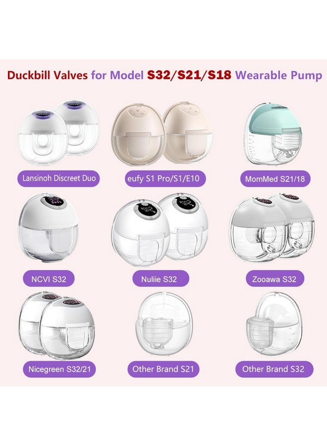 IVARONAL 10PCS Duckbill Valves Compatible with eufy S1 Pro S1 E10, Lansinoh Discreet Duo, NCVI NICEGREEN Nuliie Zooawa S32 Breast Pump Parts S32 Breast Pump Replacement Acessories, for Lansinoh Pump Parts - Image 2