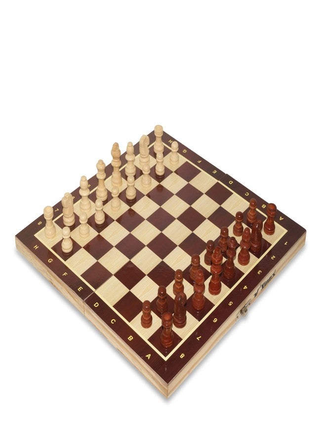 فينكس مجموعة رقعة شطرنج خشبية من فينكس | رقعة شطرنج خشبية قابلة للطي (11.8 × 11.8 بوصة) مع قطع الشطرنج | لعبة شطرنج محمولة مناسبة للسفر للأطفال والكبار | لعبة لوحية استراتيجية للاعبين - Image 3