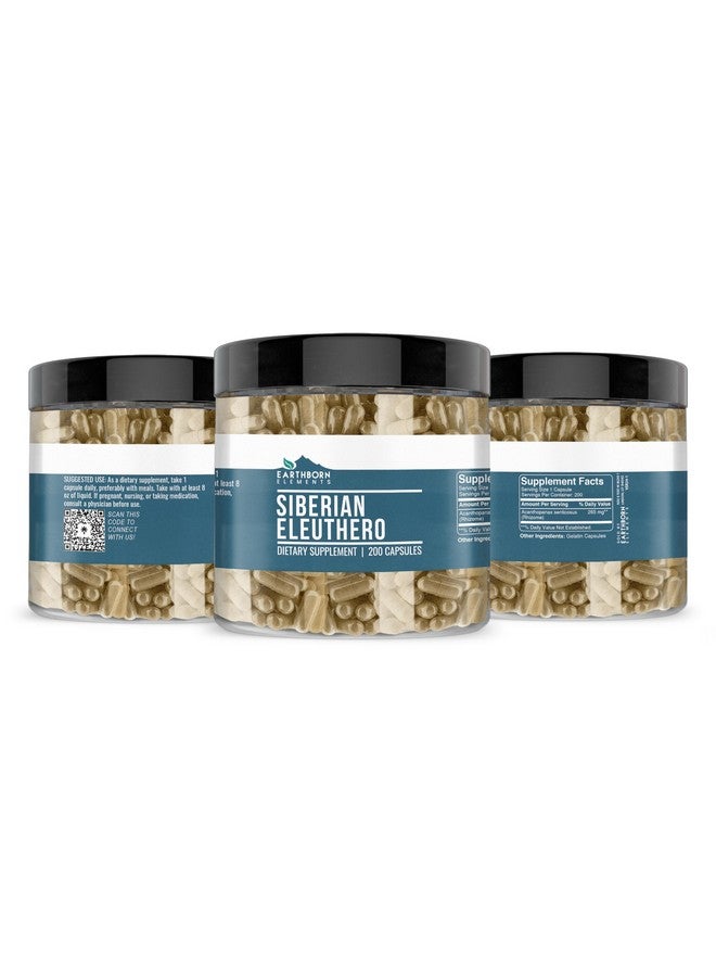 Earthborn Elements Siberian Eleuthero 200 Capsules, Pure & Undiluted, No Additives - Image 4