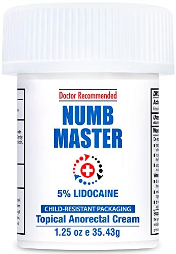 Clinical Resolution Clinical Resolution Numb Master 5 Lidocaine Numbing Cream for Pain Relief Topical Anesthetic Burn Itch Cream Maximum Strength Fast Acting Hemorrhoid Treatment with Vitamin E and Aloe 125 Oz