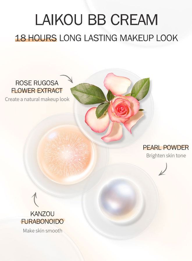 Laikou BB Cream, #240 Natural, Beauty Makeup, Even Skin Tone, Conceal Pores, Cover Blemishes, 30ml 1.06fl.oz. - Image 3
