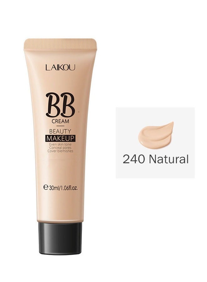 Laikou BB Cream, #240 Natural, Beauty Makeup, Even Skin Tone, Conceal Pores, Cover Blemishes, 30ml 1.06fl.oz. - Image 1