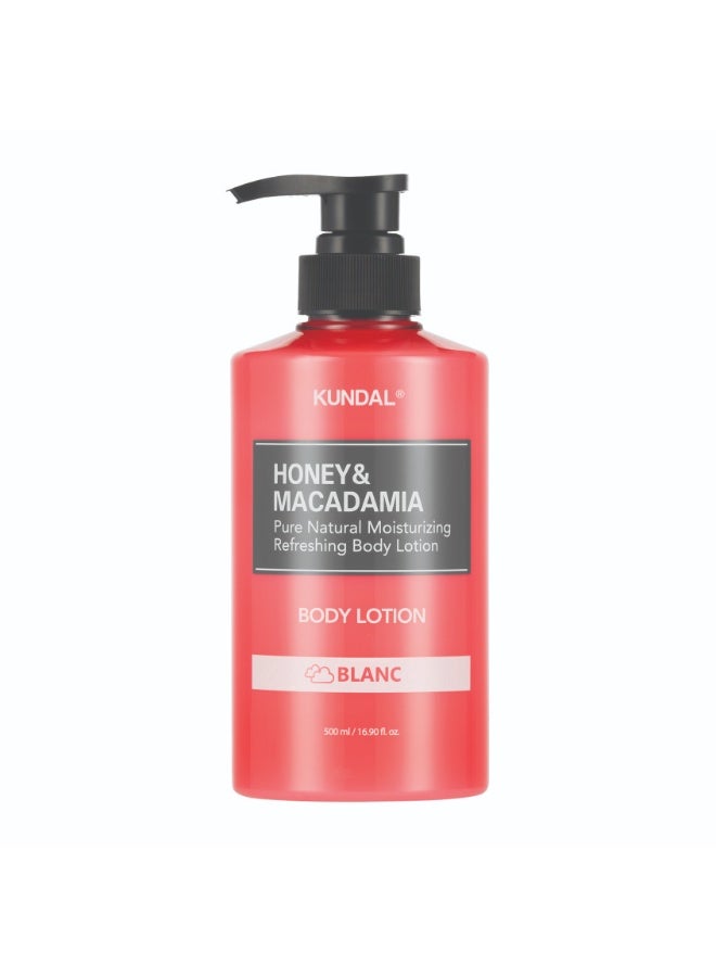 KUNDAL Honey & Macadamia Body Lotion - Blanc 500ml - Image 1