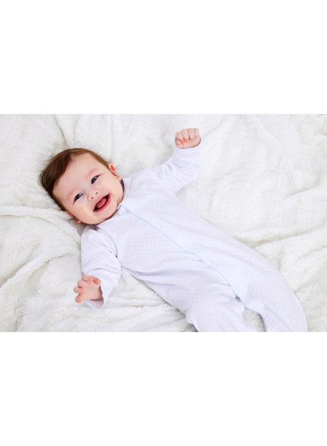 Kissy Kissy baby-girls New Kissy Dots Print Snap Front Footie Pajamas, White With Pink Dots, 0-3 Months - Image 3