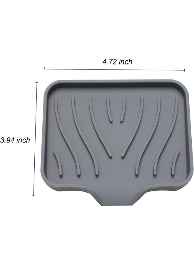 الوجبة مجموعة من 3 أطباق صابون من السيليكون، حاملات صابون، أطباق صابون لصابون البار، سهلة التنظيف، صينية صابون ذاتية التصريف للاستحمام والحمام والمطبخ وحوض الاستحمام، تحافظ على الصابون جافًا، توفر الصابون - Image 3