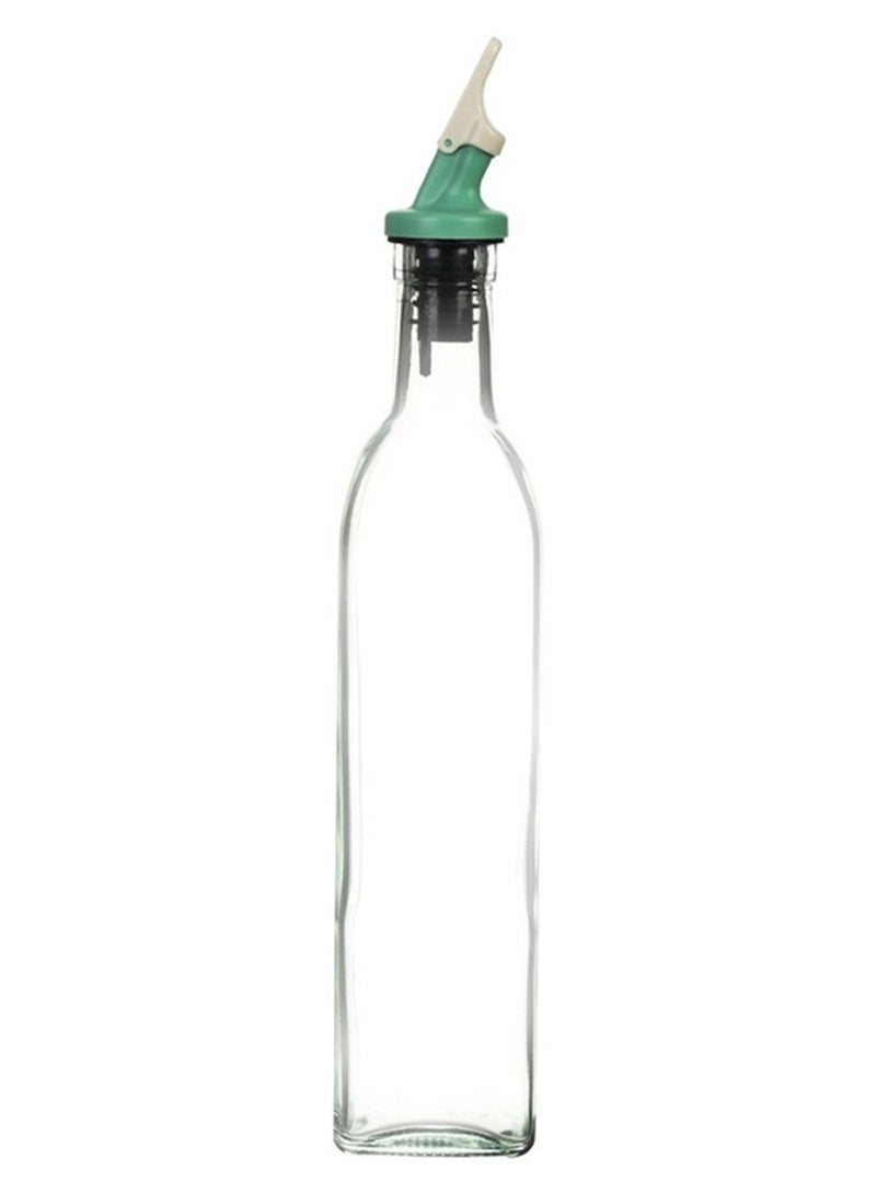 Royalford Oil Dispenser Bottle, 500ml Glass Bottle, RF10566 | Oil Dispenser Bottle for Kitchen | Premium Glass & ABS Oil and Vinegar Cruet with Spout | No-drip Oil Bottle Transparent - Image 1